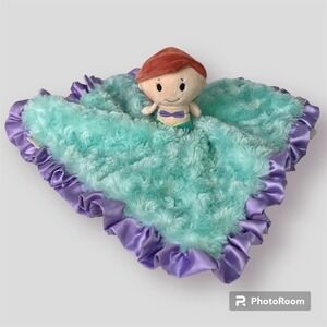 HALLMARK Itty Bittys Ariel Little Mermaid Lovey Satin Trim Baby Security Blanket